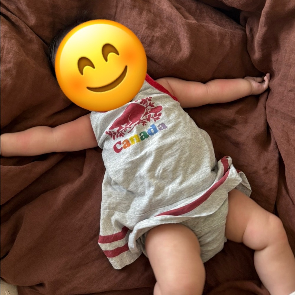 Baby girl roots canada otter print dress 3-6 months